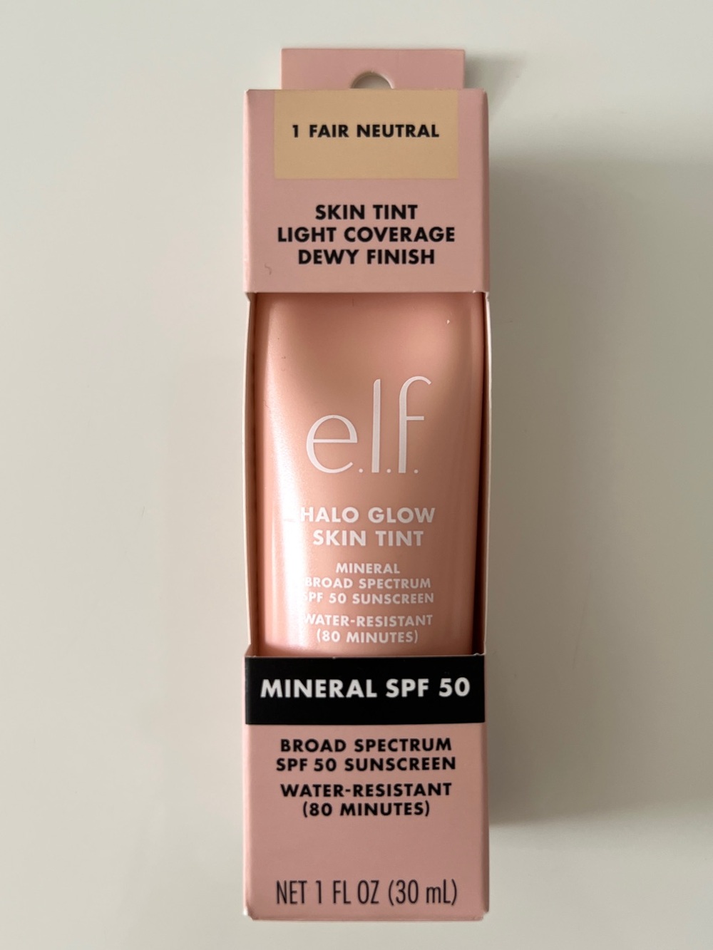 elf Halo Glow Skin Tint Mineral SPF 50 - 1 Fair Neutral